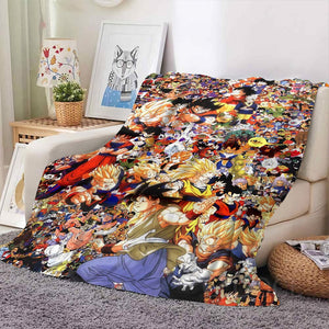 Dragon Ball - Goku - Printed Anime Ultra-Soft Sherpa Blanket Bedding