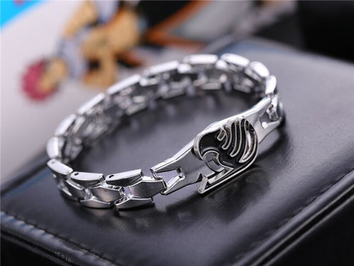 Fairy Tail Bracelet For Men Silver Metal Alloy Rotation Bracelets