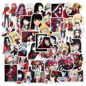 10/50pcs Not Repeating Anime Kakegurui Anime Stickers
