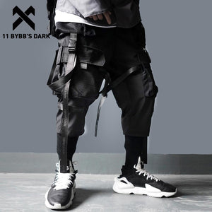 11 BYBB'S DARK Ribbons Multi Pockets Cargo Pants Men