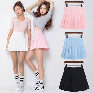2018 Harajuku Denim Skirts solid a-line Sailor Skirts - Kawainess