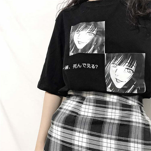 Japanese Harajuku Gothic Eyes T-shirt o//o 