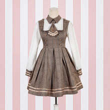 Lolita Dress Detective Bear Preppy Style Neck Tie Long Sleeve Dresses And Woolen Cloak