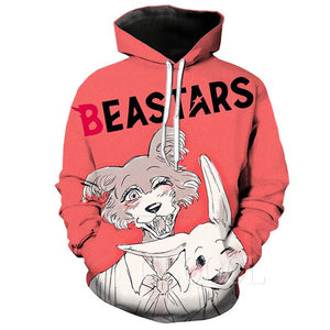 2019 New BEASTARS Anime T Shirt Hoodie Vest Sets