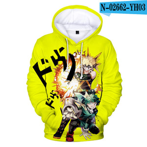 Boku No Hero Academia - Unisex Oversized Soft Anime Print Hoodie Sweatshirt Pullover