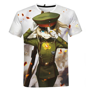 Tanya - Unisex Soft Casual Anime Short Sleeve Print T Shirts