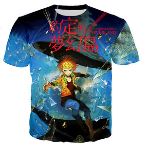 The Promised Neverland - Unisex Soft Casual Anime Short Sleeve Print T Shirts