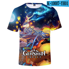 Genshin Impact - Unisex Soft Casual Anime Short Sleeve Print T Shirts