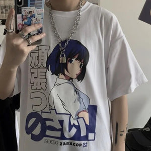 2021 Street Japanese Style Anime Print T-shirt Kawaii