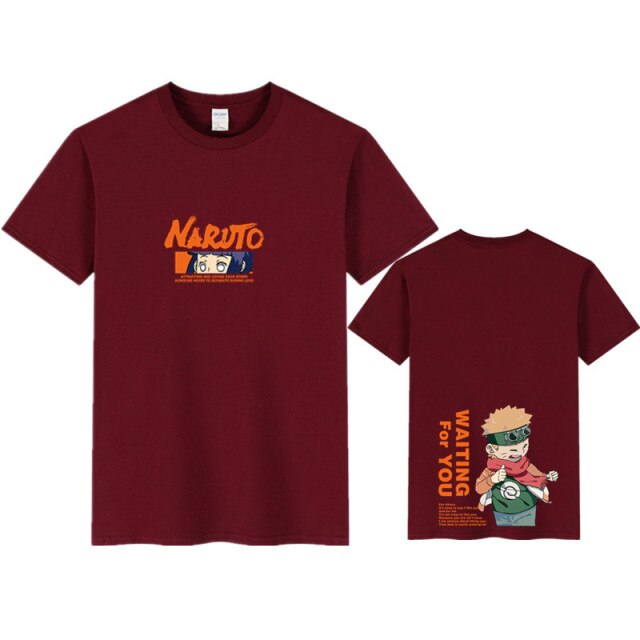 Harajuku Anime NARUTO Hinata Uzumaki Lover Couple Matching T Shirts V2