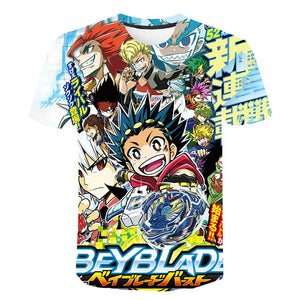 Beyblade Burst - Unisex Soft Casual Anime Short Sleeve Print T Shirts