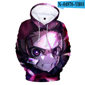 Demon Slayer - Unisex Oversized Soft Anime Print Hoodie Sweatshirt Pullover