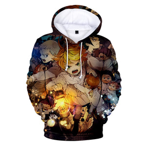 The Promised Neverland - Unisex Oversized Soft Anime Print Hoodie Sweatshirt Pullover