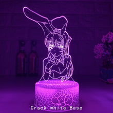 3D Illusion Led Nightlights ANIME Light Lamp  BUNNY GIRL SENPAI