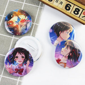 5 pieces Your Name Cosplay Badges