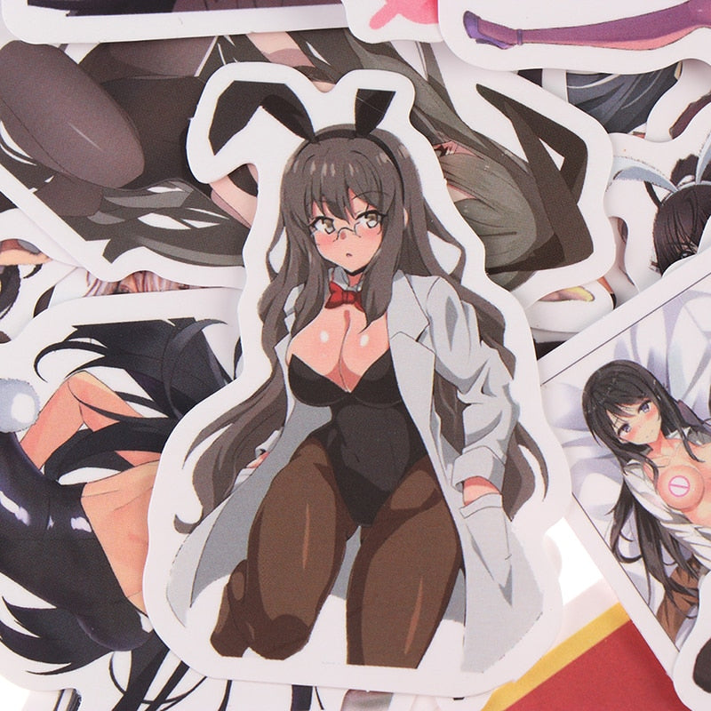50Pcs/set Sexy Graffiti Anime Stickers Bunny Senpai