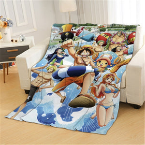 One Piece - Luffy - Printed Anime Ultra-Soft Sherpa Blanket Bedding