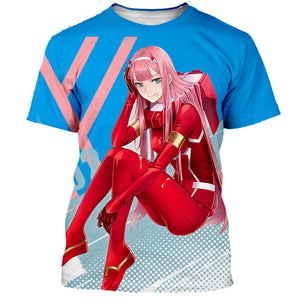 Darling In The FranXX - Unisex Soft Casual Anime Short Sleeve Print T Shirts