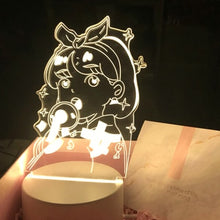 Anime  pink Moon 3d Night Light Anime Lamps