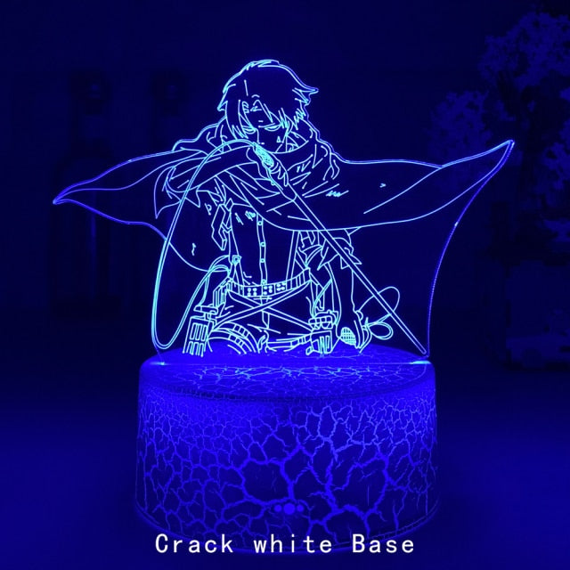 Attack On Titans LED Lamp Levi Ackerman 3D Anime Night Light