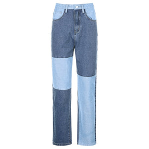 Vintage Denim Pants High Waisted Woman Trouser Harajuku Capris