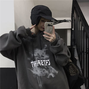 Casual Japan Hip Hop Sweatshirts Goth Women Hoodies