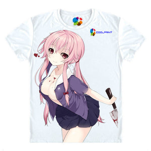 Mirai Nikki T-Shirts Multi-style Short