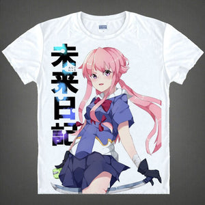 Mirai Nikki T-Shirts Multi-style Short