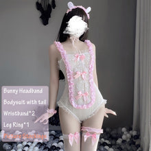 Cute Bodysuit With Tail Headband Erotic Outfit Lingerie