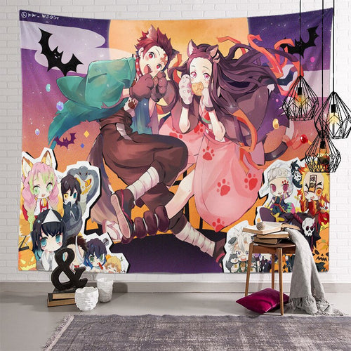 Demon Slayer - Kamado Tanjirou - Kamado Nezuko - Wall Hanging Tapestry Decoration