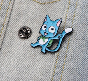 Fairy Tail Cute Happy Brooch Metal Badge