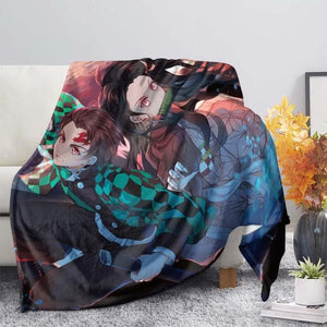 Demon Slayer - Printed Anime Ultra-Soft Sherpa Blanket Bedding
