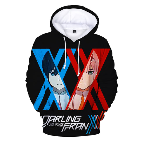 Darling in the FranXX - Unisex Oversized Soft Anime Print Hoodie Sweatshirt Pullover