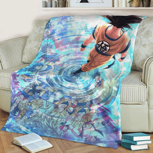 Dragon Ball - Goku - Printed Anime Ultra-Soft Sherpa Blanket Bedding