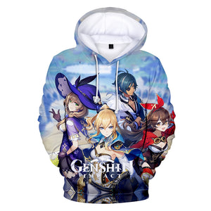 Genshin Impact - Unisex Oversized Soft Anime Print Hoodie Sweatshirt Pullover