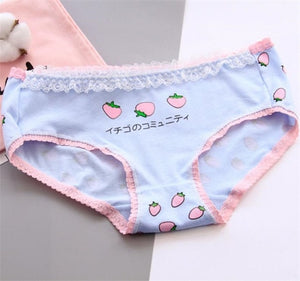 Kawaii Japanese Strawberry Underwear