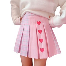 Harajuku Kawaii Plaid Mini Skirt Women Schoolgirl Lolita