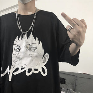 Harajuku Streetwear Womens Hip Hop T-shirt Naruto Gaara