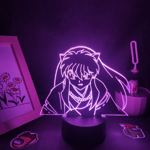 Inuyasha Anime Lamps LED USB Night Light Neon RGB Colorful