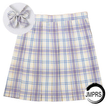 Plaid Women Pleated Skirt Bow Knot High Waist Preppy Girls Mini Skirt Japan