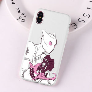JOJO 39 s Bizarre Adventure Japanese for iPhone 7 8 6 plus 6s X XS max XR 5 5s SE Pink White colour Cover