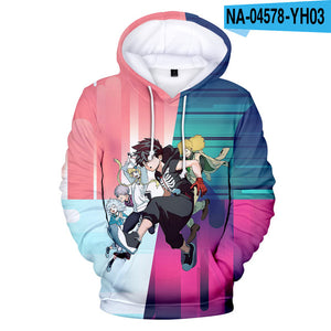 Monster Incident - Unisex Oversized Soft Anime Print Hoodie Sweatshirt Pullover