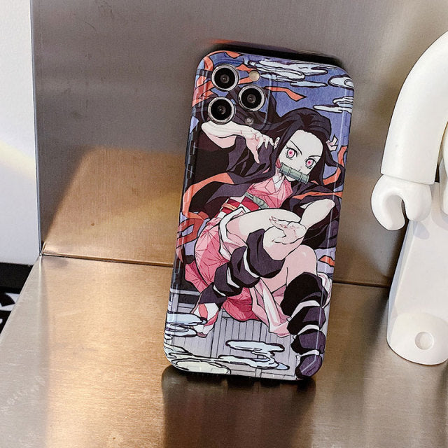 Japan Demon Slayer Phone Case for IPhone 12 11 Pro Max 7 8 Plus X XR XS Max SE