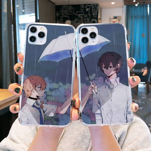 bungou stray dogs Phone Case Transparent soft For iphone 5 5s 5c se 6 6s 7 8 11 12 plus mini x xs xr pro max V2