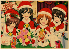 Japanese Anime GIRLS und PANZER Wall Anime Poster Home Decor Retro kraft paper poster  30*21cm