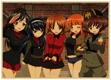 Japanese Anime GIRLS und PANZER Wall Anime Poster Home Decor Retro kraft paper poster  30*21cm