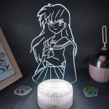 Japanese Anime Inuyasha Figure Kagome Higurashi 3D LED RGB Anime Lamps