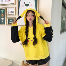 Japanese Pokemon Pikachu Yellow Hoodie with Long Sleeves