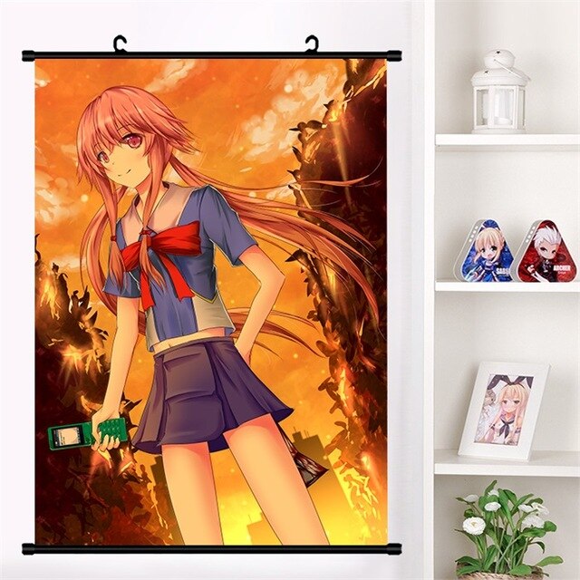 Poster Anime MIRAI NIKKI, Yuno Gasai (placa decorativa - MDF - 28X40cm)