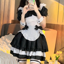 Black Japanese Maid Outfit with Bows and Ruffles
